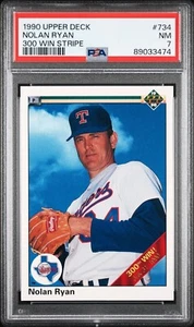1990 Upper Deck Baseball 734 300 Win Stripe NOLAN RYAN Texas Rangers HOF - Picture 1 of 3