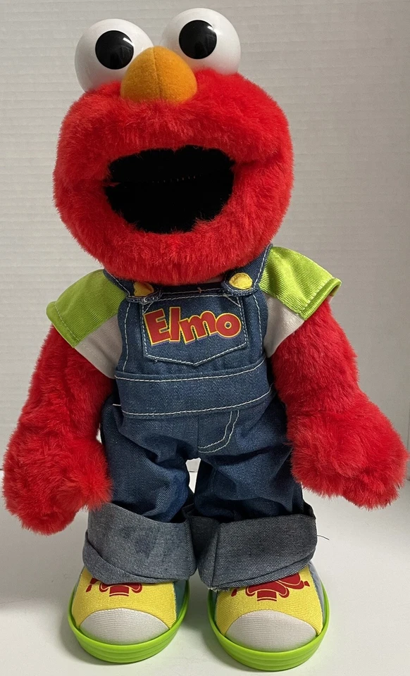 Juguete de peluche Sesame Street Let's Pretend Elmo para jugar en movimiento 1999 - Funciona Foto 1 de 4