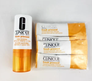 New Clinique Fresh Pressed Daily Booster with Pure Vitamin C 0.29 oz + 7 Packets - Picture 1 of 7