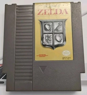 Gently Used Vintage The Legend of Zelda Nintendo NES 1985 Gray Cartridge Only - Image 1 of 4