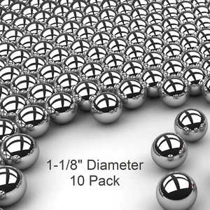 Ten 1-1/8" Inch G25 Precision Chromium Chrome Steel Bearing Balls AISI 52100 - Picture 1 of 2