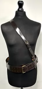 British Military Issue Sam Browne Brown Leather Dress Belt, Size 3 - Picture 1 of 7