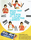Publicité Advertising 0523  1965   Confiserie Chocolat Milky Way Coupe Pas Appét