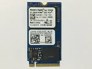 WD PC SN530 SDBPMPZ-1T00-1001 1TB M.2 2242 SSD PCIe Gen3 x4 NVMe Read Speed 2400 - Picture 1 of 8