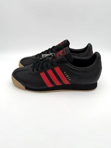 Adidas Samoa Originals Mens Shoes Black/Red/Gum IG1806 - Picture 1 of 10