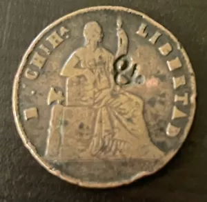 Rare 1860 1/4 De Real Chihuahua Mexico - Picture 1 of 2