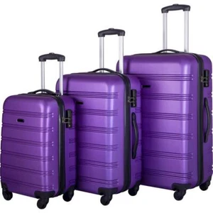 3 Piece Luggage Set Hardside Spinner Suitcase with TSA Lock 20" 24' 28" - Picture 1 of 8