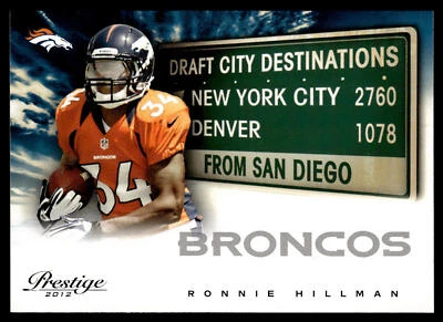 2012 Panini Prestige Ronnie Hillman #25    Denver Broncos - Image 1 of 2