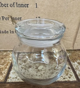SET OF 12 Clear Large 26oz candlelina jars with Clear Flat lids , NEW IN BOX - Picture 1 of 11