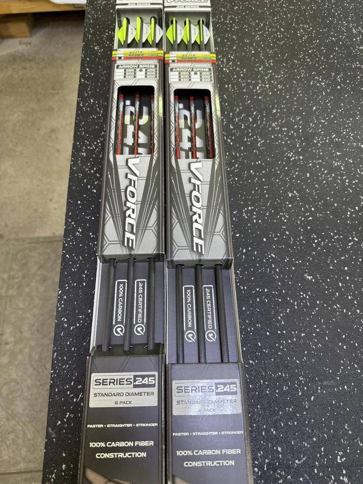 Victory Vforce Sport .245 400 Spine Prefletched With 1 White & 2 Yellow   Vane  - Image 1 of 1