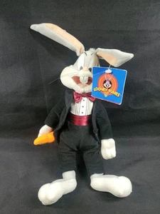 1998 Bugs Bunny Tuxedo Suit Carrot Plush Looney Tunes Warner Bros 1998 New Tags - Picture 1 of 8