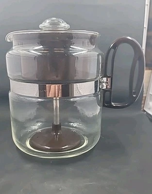 Cafetera percoladora vintage marca GEMCO 4-8 TAZAS vidrio resistente al calor B-21 usada Foto 1 de 4