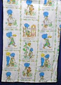 Vintage Hollie Hobbie Spring Mills Twin Flat Sheet 50/50Blend 66x94" - Picture 1 of 2