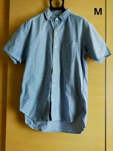 Camisa BEAMS Plus Cuello Redondo M Tela Oxford Manga Corta Informal Hecha en Japón - Imagen 1 de 6