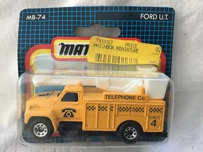 Camión Matchbox MB 74 FORD UT PHONE CO UNIDAD 4 - EN TARJETA Foto 1 de 2