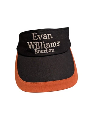 Evan Williams 波旁遮阳板黑色带橙色边框,钩环可调节 — 第 1/4 张图片