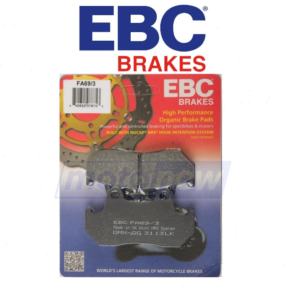 EBC Rear Organic Brake Pads for 1983-1986 Honda VF1100C V65 Magna - Brake ax Foto 1 de 4