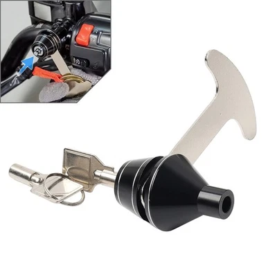 Motorcycle Anti Theft CNC Aluminum Handlebar Helmet Lock For Indian Accessories - Imagen 1 de 4