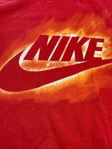 Vintage Y2K Nike 3D logo tee shirt size L-XL Nike Fire 🔥 Go Like Hell - Picture 1 of 7