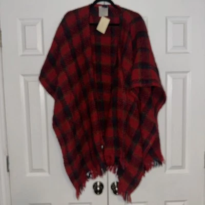 Poncho Capa Lana con Flecos Boyne Valley Weavers Hecho a Mano en Irlanda Talla Única Foto 1 de 4