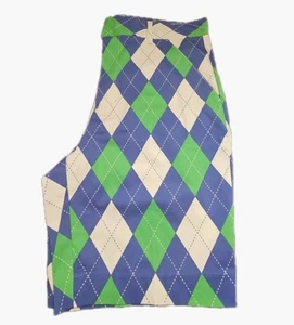 Royal & Awesome Golf Shorts Blues On the green size Men’s 36  Stretch Argyle - Picture 1 of 6
