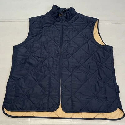 J Crew Mercantile Vest Men Diamond Quilt Outerwear Zip Pockets Light-XL-4007 - Image 1 of 4