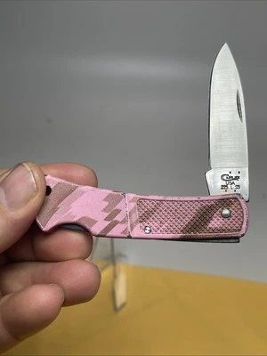 Navaja de Bolsillo Plegable Case XX 225L SS Rosa Mango Camuflaje Bloqueo Usada Foto 1 de 4