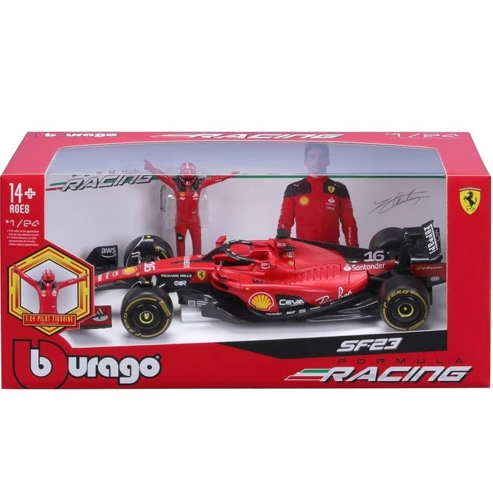 Bburago Formula Racing Ferrari SF-23 Charles Leclerc 16 2023 1:24 - Immagine 1 di 1