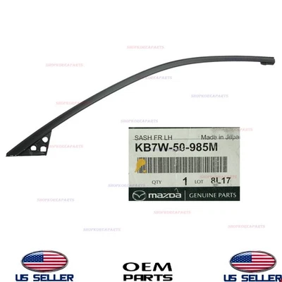 Moldura de ventana de puerta delantera genuina OEM lado izquierdo del conductor Mazda CX-5 2017-2025 Foto 1 de 2
