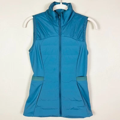 Lululemon Water Resistant Reflective Goose Down Down for It All Vest in Oceanic - Image 1 of 4