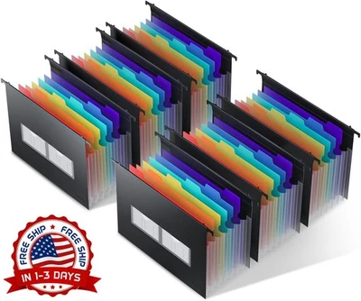 Carpetas colgantes expandibles con 7 innovadores bolsillos tipo acordeón de 1,2" - Image 1 of 4