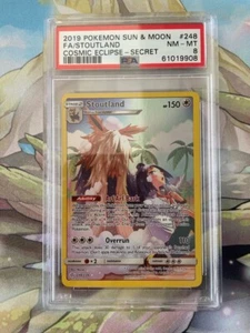 Pokemon Sonne & Mond Kosmische Finsternis 248 Full Art Stoutland Secret Rare PSA 8 MINT - Bild 1 von 2
