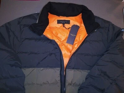 Rag & Bone New York Wes Packable Down Jacket Black/Army Size XXL MSRP $600 - Image 1 of 4