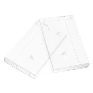 2 PCS Tape Storage Box Blank Voice Cassettes Organizers Clear Boxes - Picture 1 of 12
