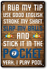 Funny Billiards Tin Sign Pool Table Accessories Pool Room Decor Playing Pool