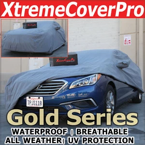 WATERPROOF CAR COVER W/MIRRPCKT -GREY for 2023 2024 HYUNDAI IONIQ 6 - Picture 1 of 10