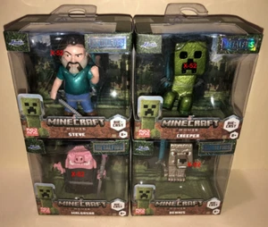 A Minecraft Movie full set of 4 Metals Mini Figure Steve Dennis Creeper Malgosha - Picture 1 of 4