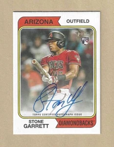 Autógrafo Topps Heritage Stone Garrett REAL ONE 2023 #ROA-SGT Diamondbacks - Imagen 1 de 2
