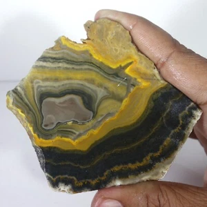 Bumblebee Jasper, slab, cabbing rough, lapidary, gemstone, orange, black,#U636 - Picture 1 of 5