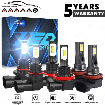 Combo de faros antiniebla de haz alto bajo LED para Acura RDX 2013 2014 2015 Foto 1 de 4