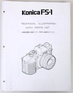 Konica FS-1 Technical Illustration with Parts List - Picture 1 of 1
