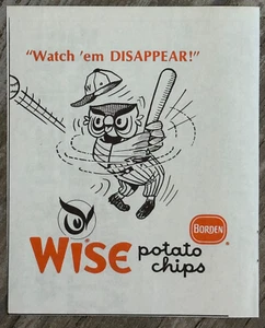 WISE Potato Chips Baltimore Orioles Baseball Print Ad 1974 - Bild 1 von 1