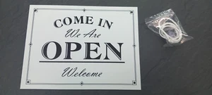WE ARE OPEN / SORRY WE ARE CLOSED SHOP WINDOW SIGN - ANY COLOUR AVAILABLE - Picture 1 of 7