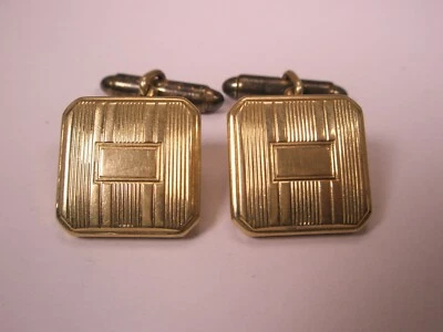 Gemelos KREISLER EE. UU. Listo para grabar tono dorado de colección lisos d52 Foto 1 de 4