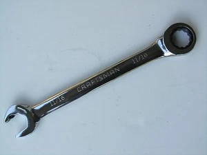Craftsman Polished 11/16" Combination Dual Ratcheting Wrench 14740 - Picture 1 of 2