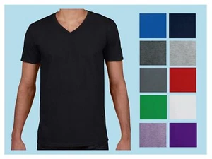 Gildan SoftStyle ringgesponnene Baumwolle V-Ausschnitt V-Ausschnitt T-Shirt Tee Shirt S-3XL - Bild 1 von 9