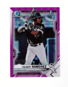 2021 Bowman Chrome YOLBERT SANCHEZ Pink Refractor 11/199 White Sox 1st RC - Picture 1 of 2