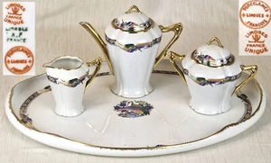LIMOGES FRANCE Jugendstil Porzellan Tablett Kernstück TFeuervogel um 1910 P556 - Picture 1 of 20
