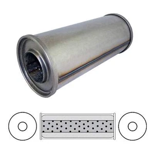 2.5" Redback Megaflow Round Muffler/Resonator - 5" Round, 12" Long Megaflow - Picture 1 of 1