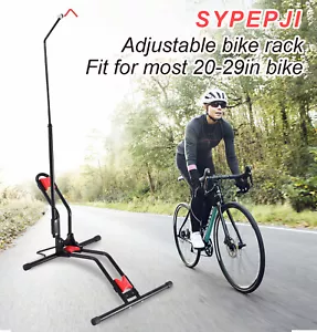 Upright Bike Stand - Vertical & Horizontal Bicycle Floor Parking Rack - Picture 1 of 9